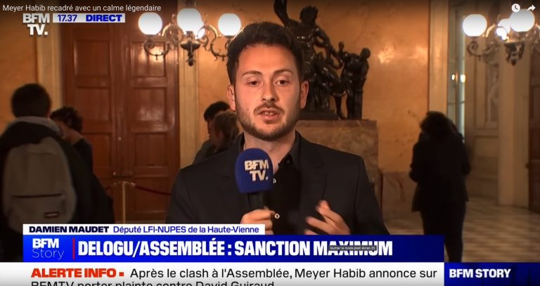 Sur BFM face au député Meyer Habib (LR), j&rsquo;ai défendu la position de la paix