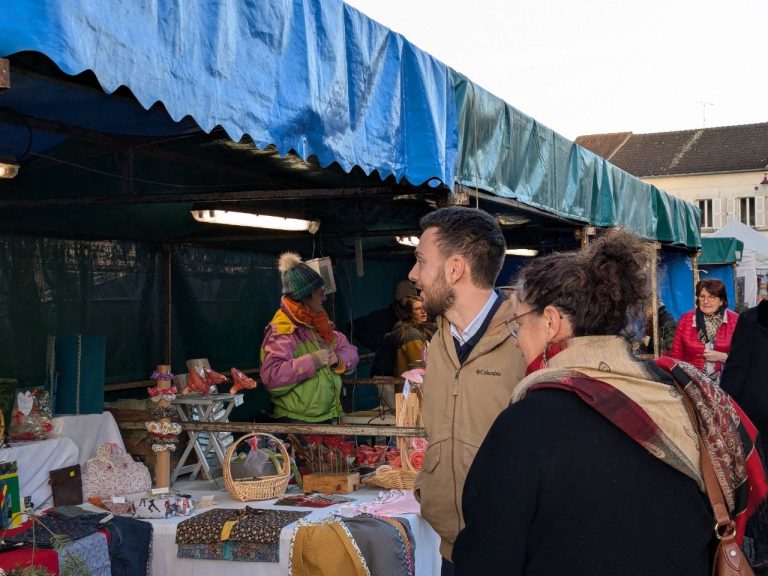 Sur le marché de Noël de Châteauneuf